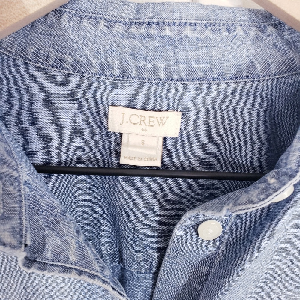 J. Crew Button Down Chambray - image 5